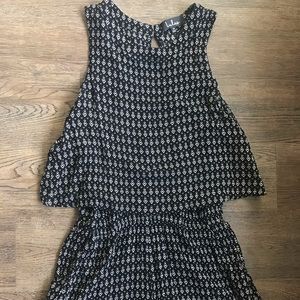 Black print romper / cover up!